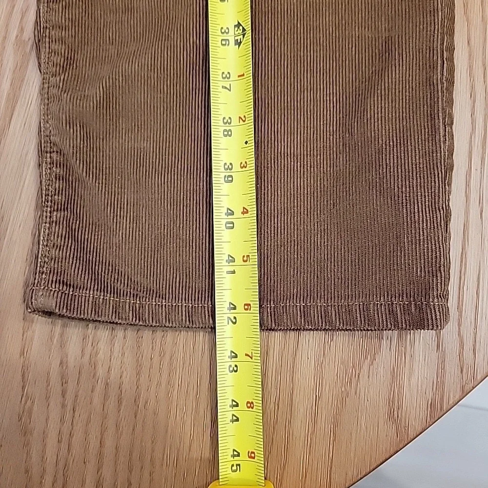 Orvis Corduroy Pants Men's‎ Size 42x32 Brown Flat Front Straight Leg Five Pocket